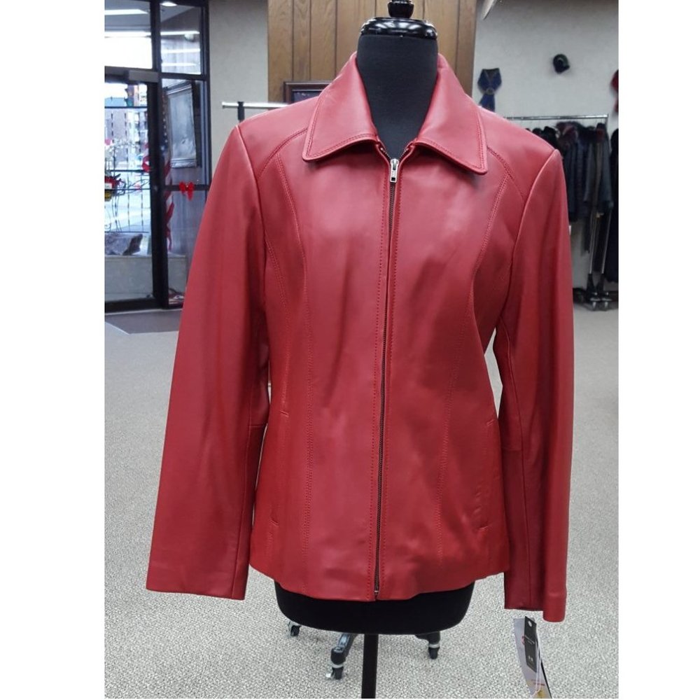 Red Lamb Leather 26″ Jacket